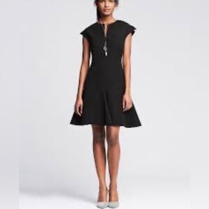 Banana Republic Black Fit & Flare Dress
